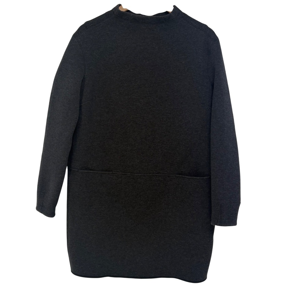 Lululemon City Bound Dress Gray Heathered Long Sleeve Mock Neck Pockets Size 8